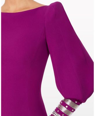 Francolin Embellished-cuffs Puff-sleeve Maxi Dress