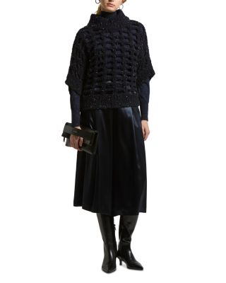 Knitted Mock Neck Sweater