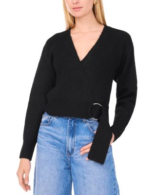 Crossover Cropped Sweater
