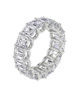  Eternity Band in Platinum, 8ctw Emerald Lab Grown Diamonds