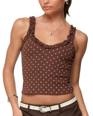 Pippin Ruffle Polka Dot Tank Top