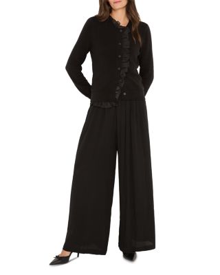 Asymmetrical Ruffled Cardigan