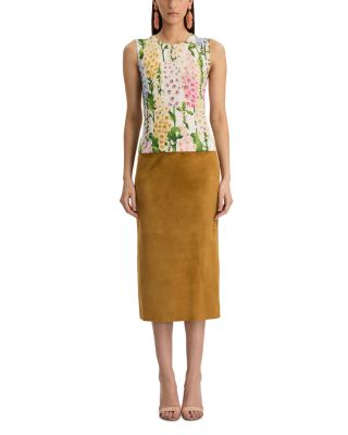 Printed Foxgloves Knit Tank