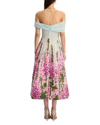 Strapless Foxgloves Ombr&amp;eacute; Organza Dress