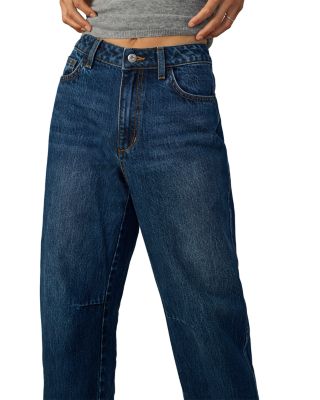 The Wilder High Rise Relaxed Cropped Barrel Jeans in Unmistakable