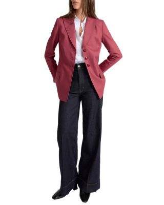 Freya Three Button Jacket in Stretch Wool