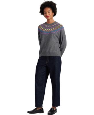  Women's Wool Cashmere Star Yoke Sweater