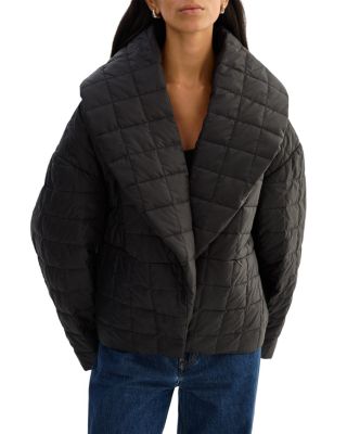 Shawl Collar Quilted Jacket