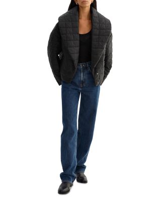 Shawl Collar Quilted Jacket