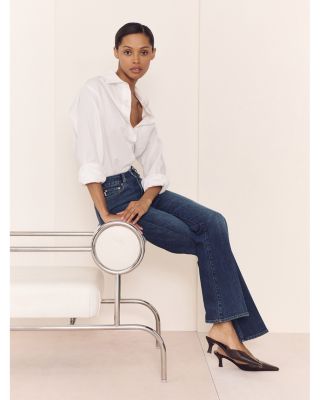 Claira Mid Rise Contoured Instasculpt™ Straight Boot Jeans in Lake Dusk