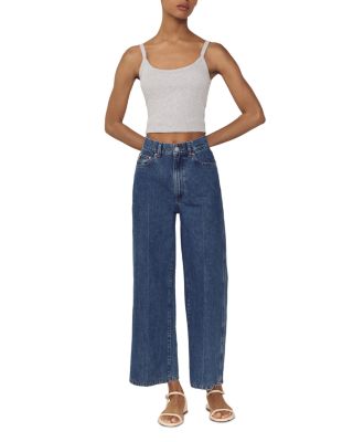 Hepburn High Rise Wide Leg Ankle Jeans in North Beach
