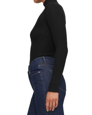 Rib Knit Turtleneck Sweater