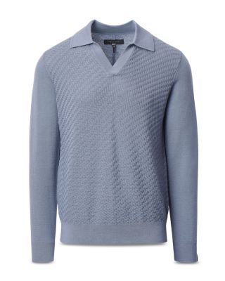 Charles Long Sleeve Wool Polo Sweater