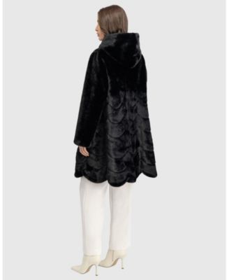 Faux Fur Mink Reversible Parka Coat
