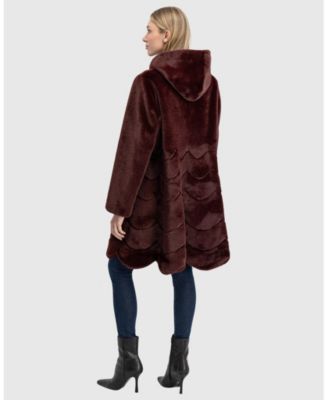 Faux Fur Mink Reversible Parka Coat