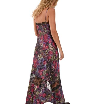 Satin Lace Maxi Slip Dress