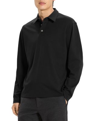 Relaxed Long Sleeve City Interlock Polo Shirt
