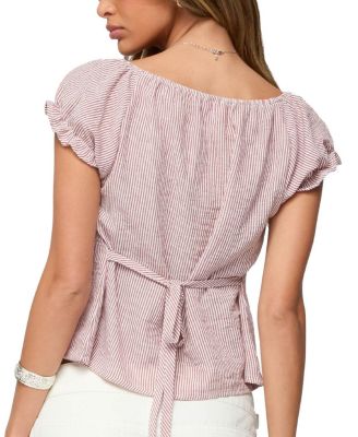  Rhory Pinstripe Babydoll Top
