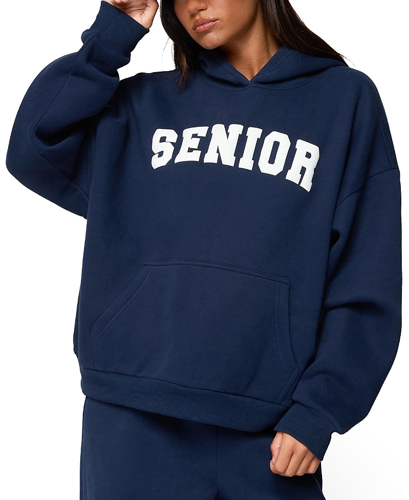Edikted Senior Girl Oversized Hoodie In Blue