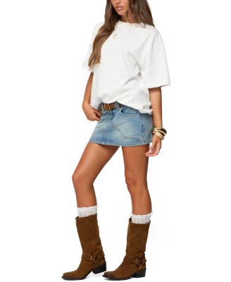  Tory Western Denim Mini Skirt
