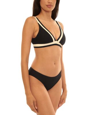 Coast Line Rib Color Blocked Claire Bikini Top &amp; Adela Hipster Bikini Bottom