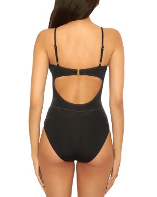 Color Code Corset Style One Piece Swimsuit