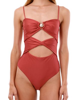 Wavelet Gold Shell Hardware One Piece