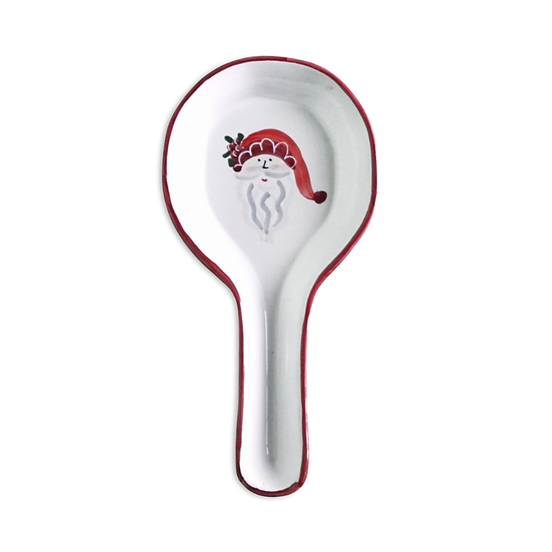 La Gabbianella Santa Spoon Rest In Red