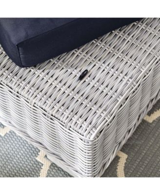  Conway Sunbrella  Outdoor Patio Wicker Rattan Ottoman