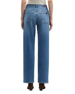 Stovepipe High Rise Straight Jeans in Oceanstone
