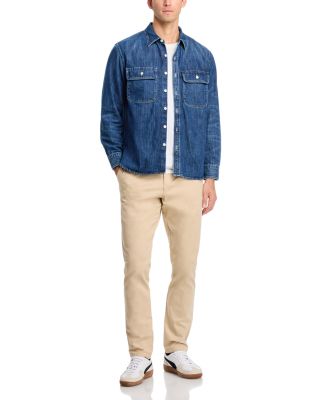 Long Sleeve Denim Button Front Shirt