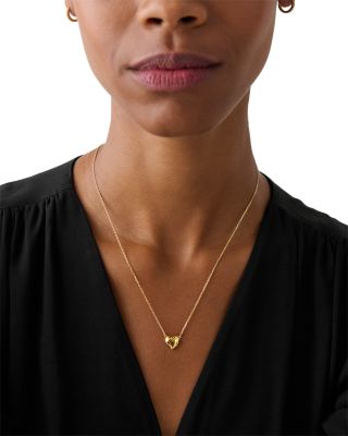 Amour Heart Pendant Necklace, 16"-19" 