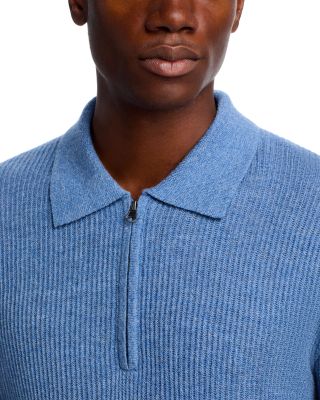 Monty Zipper Polo Wool Long Sleeve Sweater