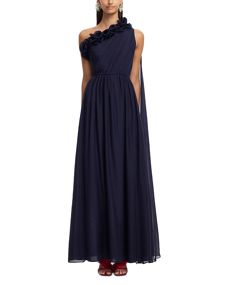 Leo Lin Jenni One Shoulder Maxi Dress In Purple