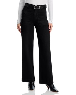 Sailor High Rise Wide Leg Jeans in Black Resin