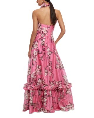Isabelle Ruffled Halter Maxi Dress