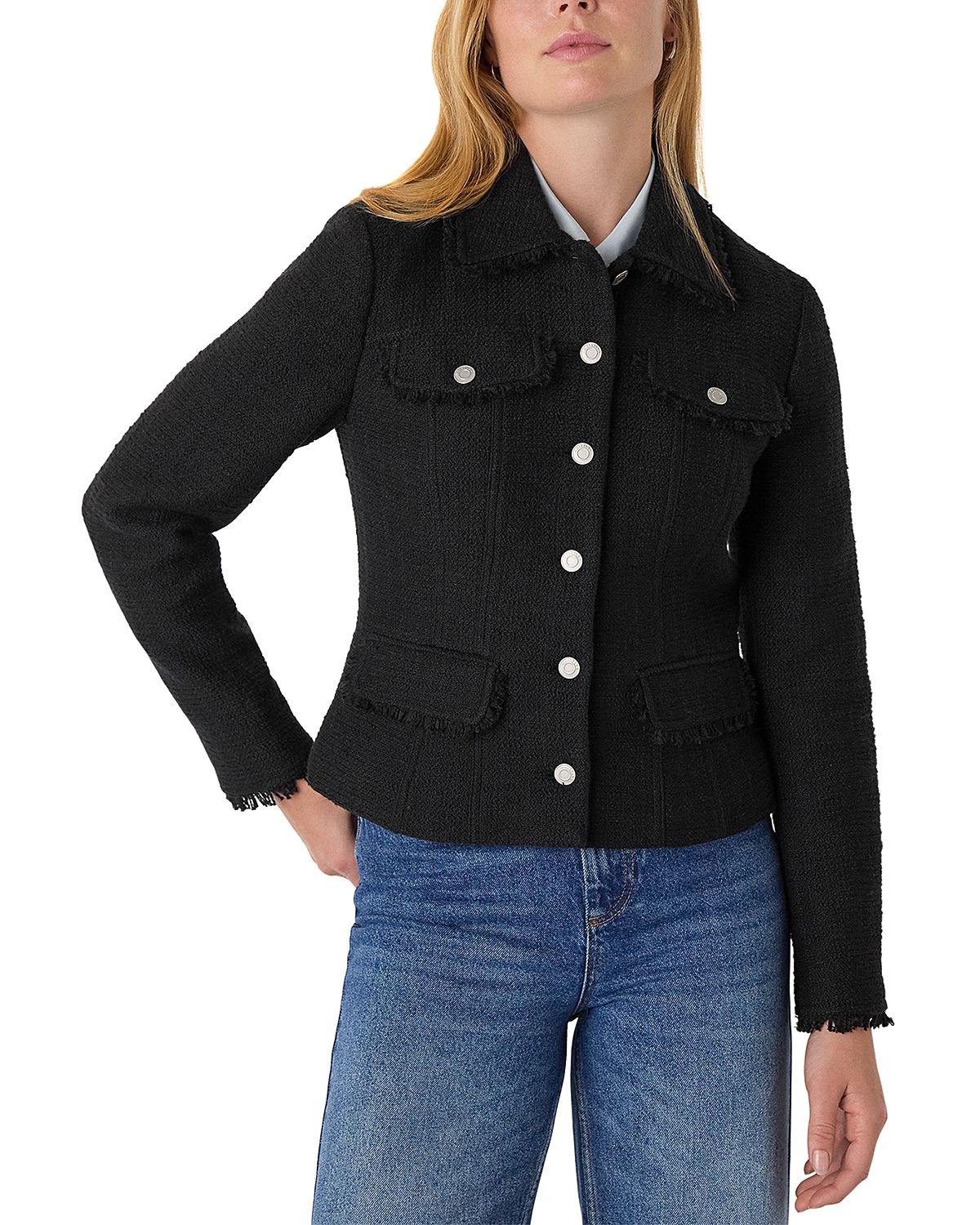 Whistles Lucie Crop Boucle Jacket
