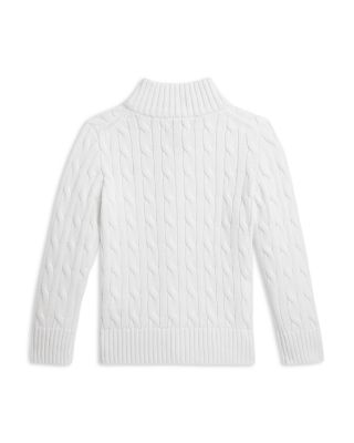 Boys' Cable Knit Cotton Full Zip Sweater - Big Kid, Little Kid