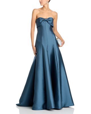 Bow Neck Strapless Gown
