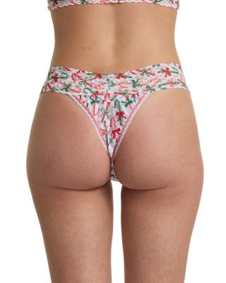 Printed Signature Lace Original Rise Thong