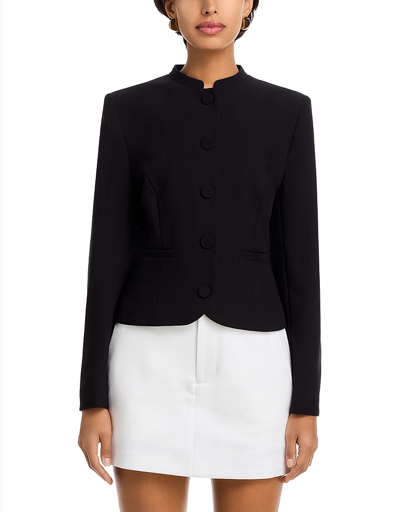 French Connection Azra Twill Slim Fit Jacket In Black