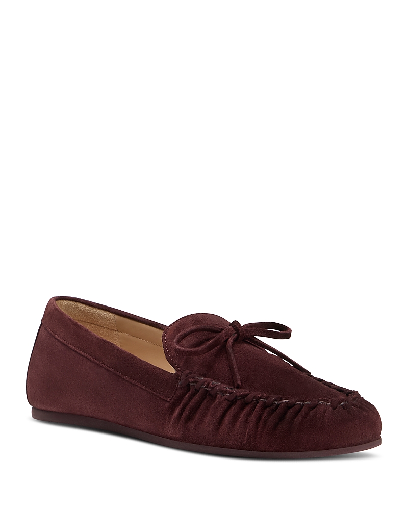 Stuart Weitzman Women's Britt Bow Loafer Flats In Burgundy