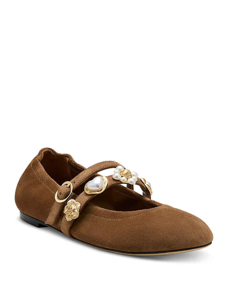 Stuart Weitzman Women's Socharming Mary Jane Flats In Brown