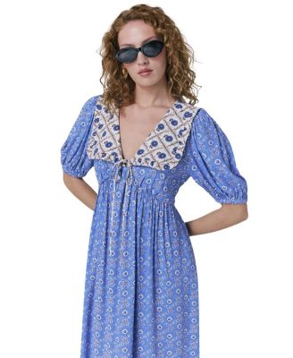 Nellie Crepe Collared Midi Smock Dress