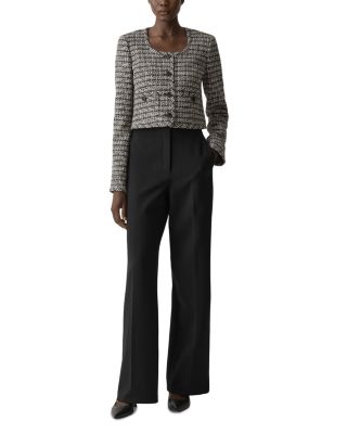 Textured Stripe U Neck Cardigan