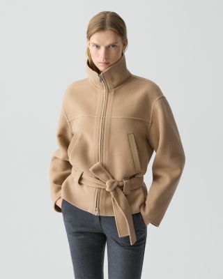 Cropped Wool & Cashmere Anorak Coat