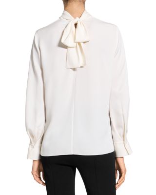 Silk Blouson Sleeve Top