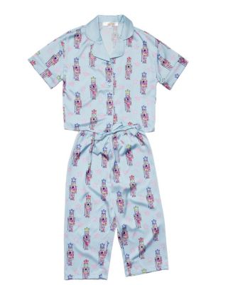 Sunshine Society Girls' Silky Graffiti Nutcracker Short Sleeve Pants Set - Little Kid