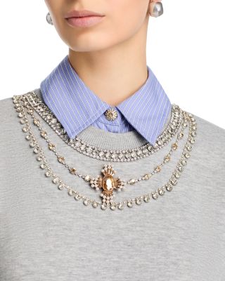 Lavina Embellished Collared Sweater