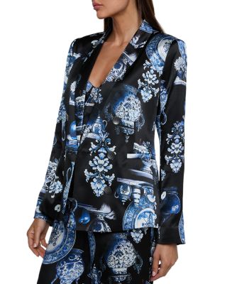 Colin Silk Double Breasted Blazer